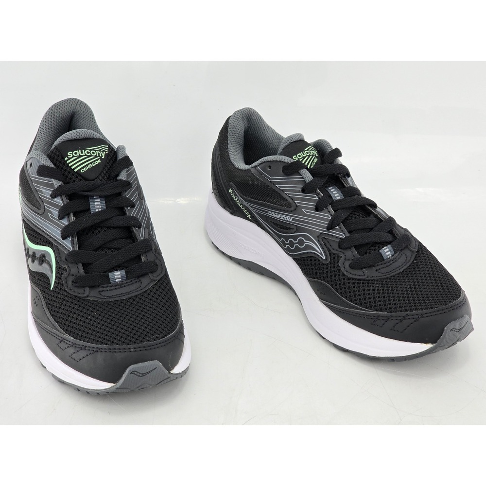 Saucony Cohesion 15 Running Shoes Women 6.5 Black Gray S10701-05 - Excellent